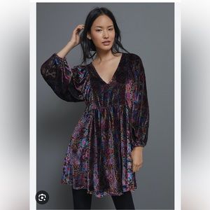 Anthropologie Velvet Dress